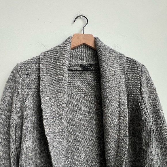 Theory Gray Jake Granito Wool Cashmere Knit Cardigan P/TP Open Front - Picture 7 of 14
